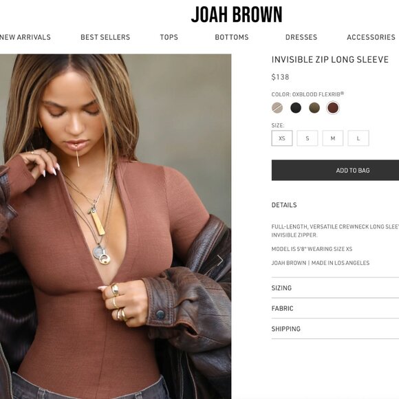 Brand New Joah Brown Invisible Long Sleeve - Picture 3 of 3